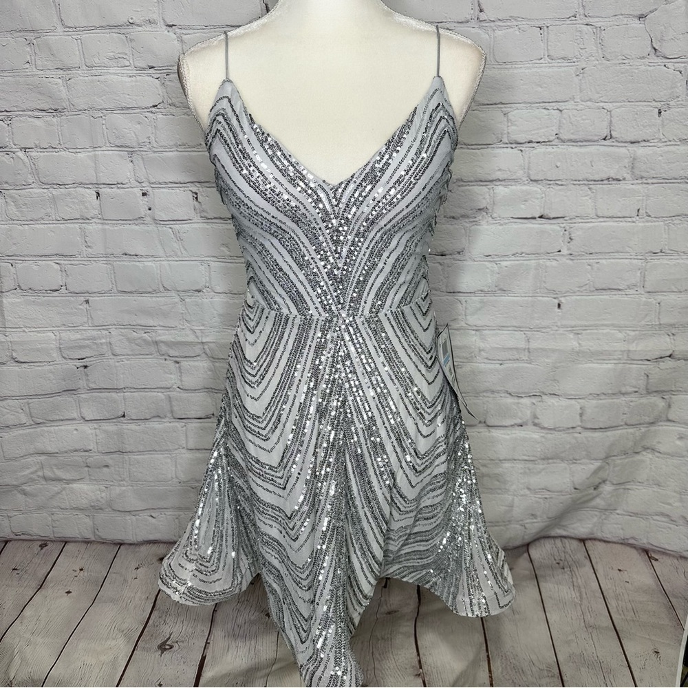 B. Darlin Juniors Sequined Mini Fit & Flare Dress - Picture 4 of 13